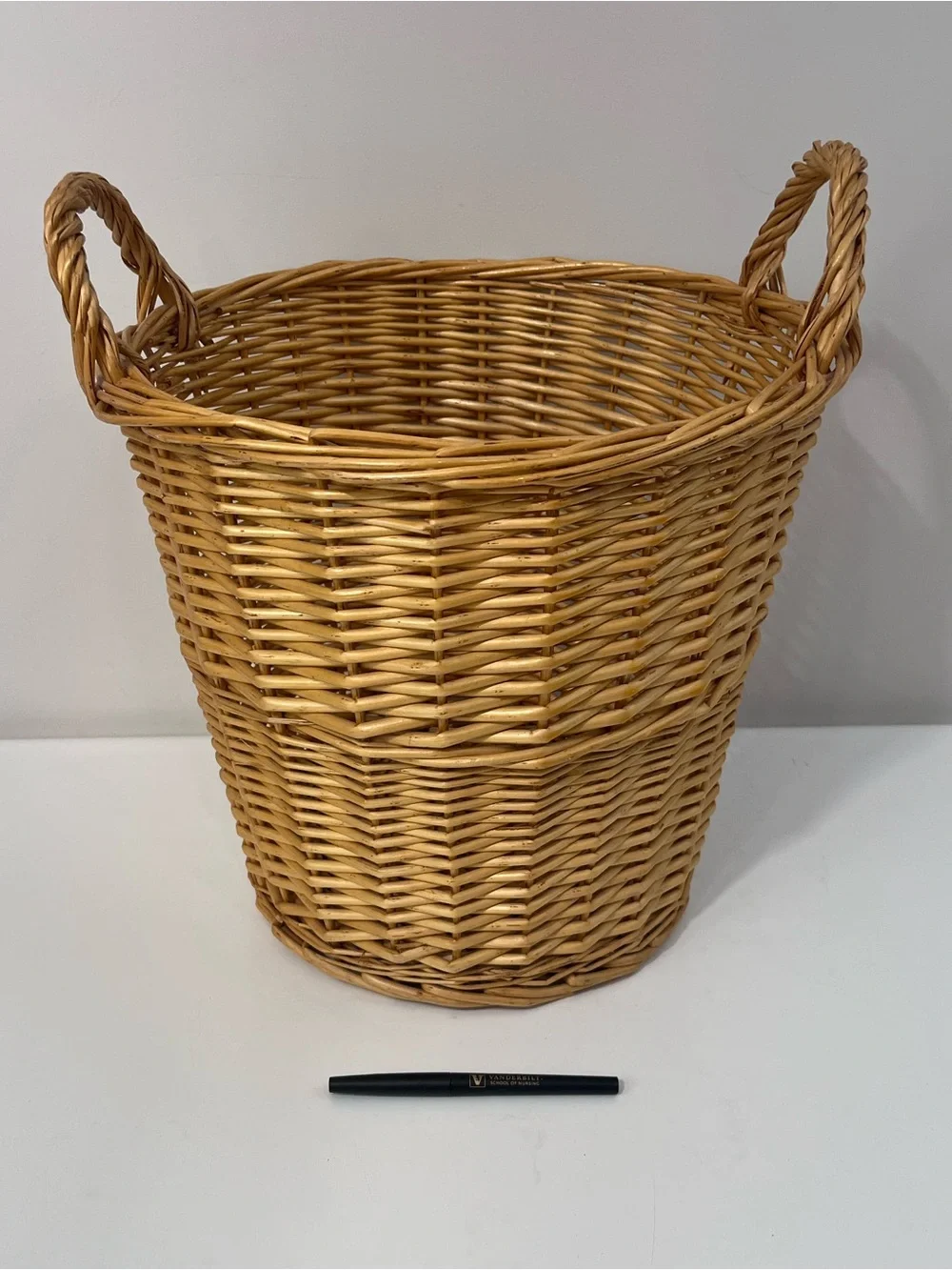 Vintage Wicker Basket Large 13” handles